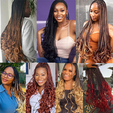 Load image into Gallery viewer, Wig Ponytail Children's Loop French Curly Hair Natural Simulation African Crochet Woven Synthetic Hair Extension Wave Ponytail
