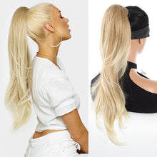 Load image into Gallery viewer, Wig Ponytail Fashionable Outward Curved Drawstring Elastic Spot Dyed Inner Mesh Extension Natural High Temperature Silk Multi-color Ponytail Wig
