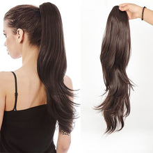 Load image into Gallery viewer, Wig Ponytail Fashionable Outward Curved Drawstring Elastic Spot Dyed Inner Mesh Extension Natural High Temperature Silk Multi-color Ponytail Wig
