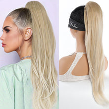 Load image into Gallery viewer, Wig Ponytail Fashionable Outward Curved Drawstring Elastic Spot Dyed Inner Mesh Extension Natural High Temperature Silk Multi-color Ponytail Wig
