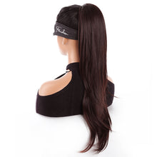 Load image into Gallery viewer, Wig Ponytail Fashionable Outward Curved Drawstring Elastic Spot Dyed Inner Mesh Extension Natural High Temperature Silk Multi-color Ponytail Wig
