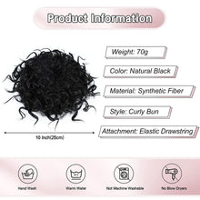 Load image into Gallery viewer, Wig for Women with Small Curly Hair Buns Wave Messy Elastic Drawstring Loose Wavy Large Curly Hair Bun Wig False Hair
