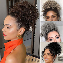 Load image into Gallery viewer, Wig for Women with Small Curly Hair Buns Wave Messy Elastic Drawstring Loose Wavy Large Curly Hair Bun Wig False Hair
