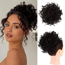 Load image into Gallery viewer, Wig for Women with Small Curly Hair Buns Wave Messy Elastic Drawstring Loose Wavy Large Curly Hair Bun Wig False Hair
