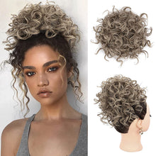 Load image into Gallery viewer, Wig for Women with Small Curly Hair Buns Wave Messy Elastic Drawstring Loose Wavy Large Curly Hair Bun Wig False Hair
