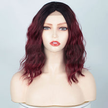 Load image into Gallery viewer, European and American Women's Front Lace Wig with Small Lace Highlights and Water Ripple Short Curly Hair Synthetic Fiber Headband
