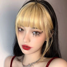 Load image into Gallery viewer, Natural Invisible Front Side Bangs for Woman with Fake Fringe Hair Extensions Synthetic High Temperature Hair for Women 3D Bangs Fake Wig
