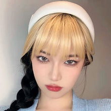 Load image into Gallery viewer, Natural Invisible Front Side Bangs for Woman with Fake Fringe Hair Extensions Synthetic High Temperature Hair for Women 3D Bangs Fake Wig
