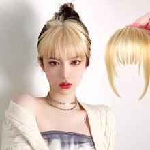 Load image into Gallery viewer, Natural Invisible Front Side Bangs for Woman with Fake Fringe Hair Extensions Synthetic High Temperature Hair for Women 3D Bangs Fake Wig
