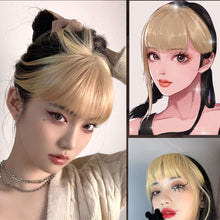 Load image into Gallery viewer, Natural Invisible Front Side Bangs for Woman with Fake Fringe Hair Extensions Synthetic High Temperature Hair for Women 3D Bangs Fake Wig
