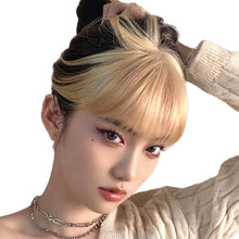 Load image into Gallery viewer, Natural Invisible Front Side Bangs for Woman with Fake Fringe Hair Extensions Synthetic High Temperature Hair for Women 3D Bangs Fake Wig
