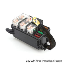 Load image into Gallery viewer, Car 12V/24V Relay Box 6 Slots Relay Block 6 Way ATC/ATO Fuse Relay Box Fuse Block with 6pcs Relays Kit
