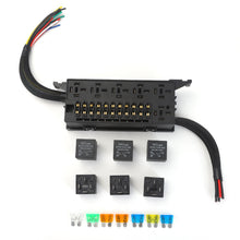 Load image into Gallery viewer, 12V/24V Auto Relay Box Pre-Wired Fuse and Relay Box with11PCS ATC/ATO Blade Fuses 6Pcs 5 Pin /4 Pin Relays Fuse Block
