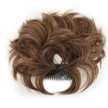 Load image into Gallery viewer, Messy Bun Wig Piece Insert Comb Curly Wig Flexible Adjustable Bun High-temperature Silk Synthetic Hair Piece for Women
