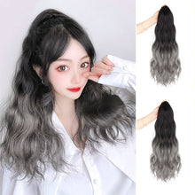 Load image into Gallery viewer, Mini Gripper Ponytail Wig Gradient Water Ripple Long Curly Hair Fluffy Natural Seamless Spot Dyed Ponytail Synthetic Wig
