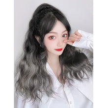 Load image into Gallery viewer, Mini Gripper Ponytail Wig Gradient Water Ripple Long Curly Hair Fluffy Natural Seamless Spot Dyed Ponytail Synthetic Wig
