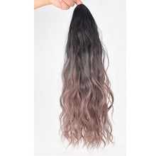 Load image into Gallery viewer, Mini Gripper Ponytail Wig Gradient Water Ripple Long Curly Hair Fluffy Natural Seamless Spot Dyed Ponytail Synthetic Wig
