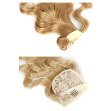 Load image into Gallery viewer, Paste Button Fluffy Long Curly Hair High Temperature Fiber Multi Colored Wig Ponytail Hair Extension for Women
