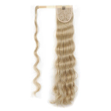 Load image into Gallery viewer, Paste Button Fluffy Long Curly Hair High Temperature Fiber Multi Colored Wig Ponytail Hair Extension for Women
