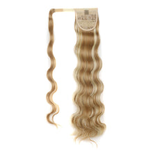 Load image into Gallery viewer, Paste Button Fluffy Long Curly Hair High Temperature Fiber Multi Colored Wig Ponytail Hair Extension for Women
