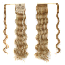 Load image into Gallery viewer, Paste Button Fluffy Long Curly Hair High Temperature Fiber Multi Colored Wig Ponytail Hair Extension for Women
