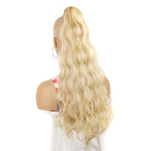 Load image into Gallery viewer, Paste Button Fluffy Long Curly Hair High Temperature Fiber Multi Colored Wig Ponytail Hair Extension for Women
