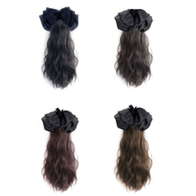 Load image into Gallery viewer, Detachable Bowknot Hairpin Ponytail Wig High Temperature Silk Long Curly Hair Natural Hair Extension for Women
