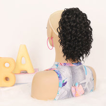 Load image into Gallery viewer, Fluffy Short Curly Ponytail Wig High Temperature Silk Solid Color Synthetic Wig Natural Simulation Hair Ponytail
