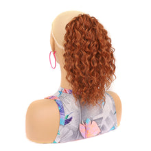 Load image into Gallery viewer, Fluffy Short Curly Ponytail Wig High Temperature Silk Solid Color Synthetic Wig Natural Simulation Hair Ponytail
