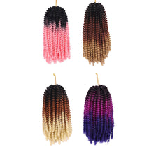 Load image into Gallery viewer, Colored Crochet Wig Hand Hooks Dirty Braids Synthetic Long Curly Hair High Temperature Silk Hair Bulk Hair Extensions
