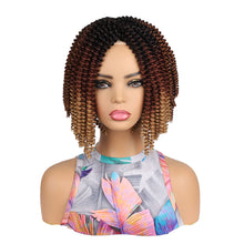 Load image into Gallery viewer, Colored Crochet Wig Hand Hooks Dirty Braids Synthetic Long Curly Hair High Temperature Silk Hair Bulk Hair Extensions
