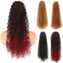 Load image into Gallery viewer, Multi-color Synthetic Long Curly Ponytail Wig High Temperature Silk Elastic Mesh Drawstring Ponytail Hair Extensions for Women
