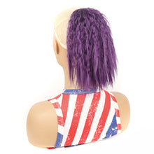 Load image into Gallery viewer, Fluffy Corn Perm Short Curly Hair Ponytail High Temperature Silk Elastic Mesh Drawstring Short Ponytail Synthetic Wig
