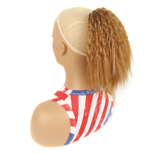Load image into Gallery viewer, Fluffy Corn Perm Short Curly Hair Ponytail High Temperature Silk Elastic Mesh Drawstring Short Ponytail Synthetic Wig
