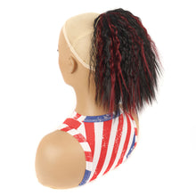 Load image into Gallery viewer, Fluffy Corn Perm Short Curly Hair Ponytail High Temperature Silk Elastic Mesh Drawstring Short Ponytail Synthetic Wig
