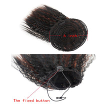 Load image into Gallery viewer, Fluffy Corn Perm Short Curly Hair Ponytail High Temperature Silk Elastic Mesh Drawstring Short Ponytail Synthetic Wig
