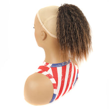 Load image into Gallery viewer, Fluffy Corn Perm Short Curly Hair Ponytail High Temperature Silk Elastic Mesh Drawstring Short Ponytail Synthetic Wig
