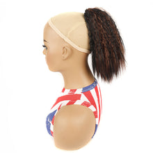 Load image into Gallery viewer, Fluffy Corn Perm Short Curly Hair Ponytail High Temperature Silk Elastic Mesh Drawstring Short Ponytail Synthetic Wig

