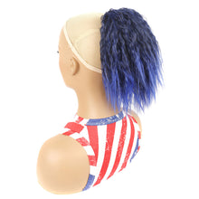 Load image into Gallery viewer, Fluffy Corn Perm Short Curly Hair Ponytail High Temperature Silk Elastic Mesh Drawstring Short Ponytail Synthetic Wig
