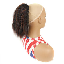 Load image into Gallery viewer, Fluffy Corn Perm Short Curly Hair Ponytail High Temperature Silk Elastic Mesh Drawstring Short Ponytail Synthetic Wig
