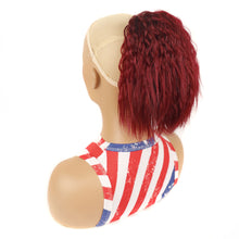 Load image into Gallery viewer, Fluffy Corn Perm Short Curly Hair Ponytail High Temperature Silk Elastic Mesh Drawstring Short Ponytail Synthetic Wig
