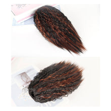 Load image into Gallery viewer, Fluffy Corn Perm Short Curly Hair Ponytail High Temperature Silk Elastic Mesh Drawstring Short Ponytail Synthetic Wig
