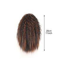 Load image into Gallery viewer, Fluffy Corn Perm Short Curly Hair Ponytail High Temperature Silk Elastic Mesh Drawstring Short Ponytail Synthetic Wig
