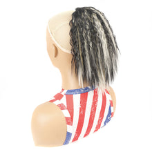 Load image into Gallery viewer, Fluffy Corn Perm Short Curly Hair Ponytail High Temperature Silk Elastic Mesh Drawstring Short Ponytail Synthetic Wig
