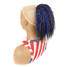 Load image into Gallery viewer, Fluffy Corn Perm Short Curly Hair Ponytail High Temperature Silk Elastic Mesh Drawstring Short Ponytail Synthetic Wig
