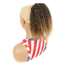 Load image into Gallery viewer, Fluffy Corn Perm Short Curly Hair Ponytail High Temperature Silk Elastic Mesh Drawstring Short Ponytail Synthetic Wig
