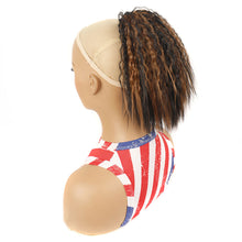 Load image into Gallery viewer, Fluffy Corn Perm Short Curly Hair Ponytail High Temperature Silk Elastic Mesh Drawstring Short Ponytail Synthetic Wig
