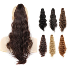 Load image into Gallery viewer, Gripping Clip Style Synthetic Wig Ponytail Simulation Long Curly Hair Natural Hair Piece High Temperature Silk Hair Extensions
