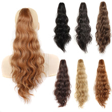 Load image into Gallery viewer, Gripping Clip Style Synthetic Wig Ponytail Simulation Long Curly Hair Natural Hair Piece High Temperature Silk Hair Extensions
