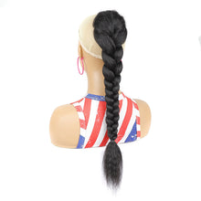 Load image into Gallery viewer, Multi-color Synthetic Wig Braided Hair Elastic Mesh Drawstring Long Ponytail Hair Extensions False Hair Piece for Women
